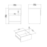 Naia Bedside 1 Drawer 1 Shelf in Cashmere Jackson Hickory