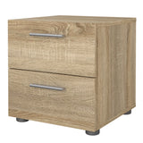 Pepe Bedside 2 Drawers in Oak