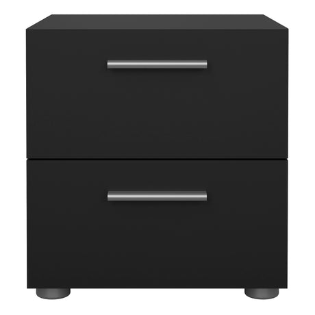 Pepe Bedside 2 Drawers in Black