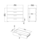 Pepe Chest of 4 Drawers in White