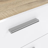 Pepe Chest of 5 Drawers in Oak with White Gloss