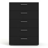 Pepe Chest of 5 Drawers in Black