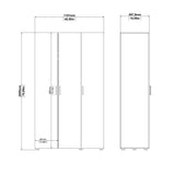 Pepe Wardrobe with 3 Doors in White