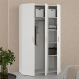 Pepe Wardrobe with 3 Doors in White