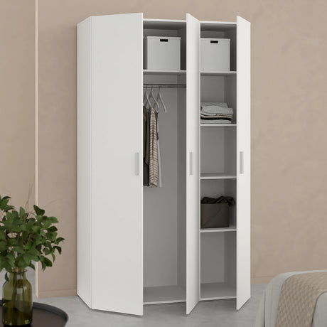 Pepe Wardrobe with 3 Doors in White