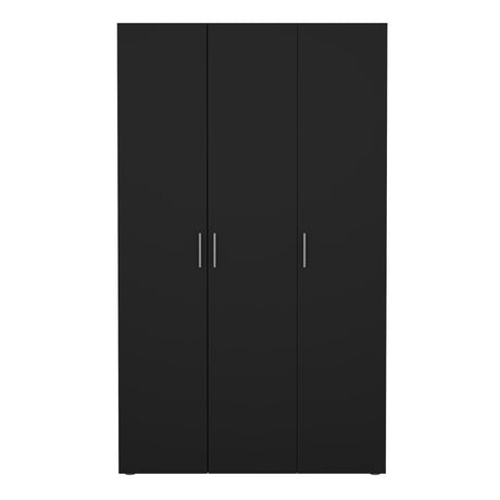 Pepe Wardrobe with 3 Doors in Black