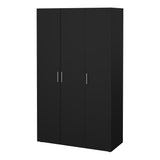 Pepe Wardrobe with 3 Doors in Black