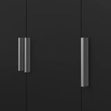 Pepe Wardrobe with 3 Doors in Black