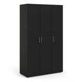 Pepe Wardrobe with 3 doors in Matt Black