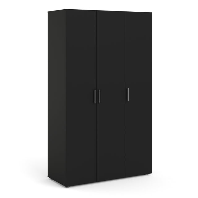 Pepe Wardrobe with 3 doors in Matt Black