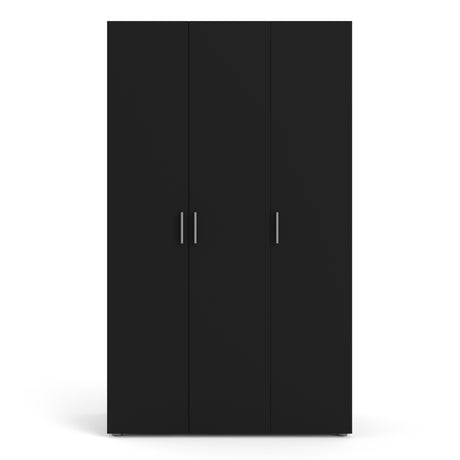 Pepe Wardrobe with 3 doors in Matt Black