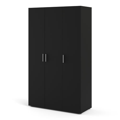 Pepe Wardrobe with 3 doors in Matt Black
