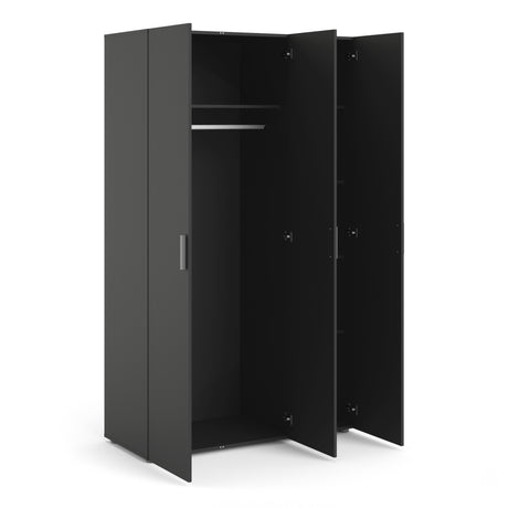 Pepe Wardrobe with 3 doors in Matt Black
