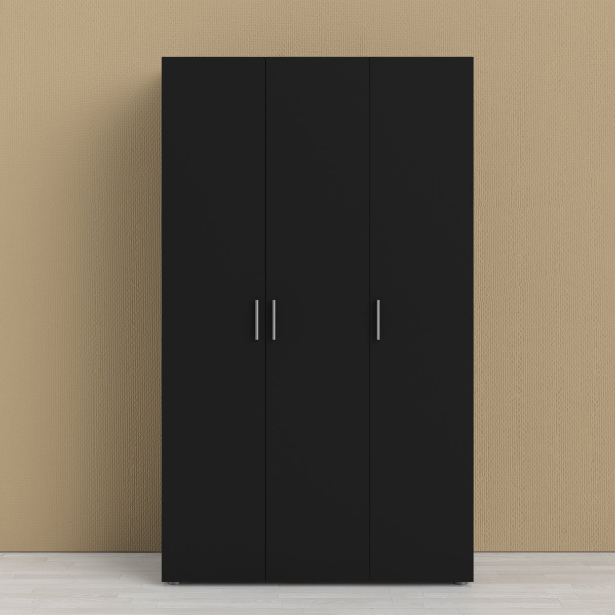 Pepe Wardrobe with 3 doors in Matt Black
