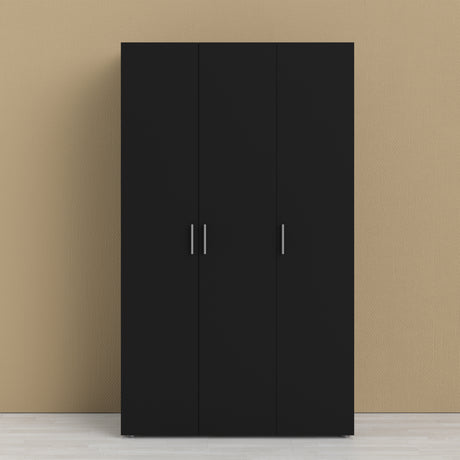 Pepe Wardrobe with 3 doors in Matt Black