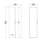 Pepe Package - Bedside 2 Drawers + Chest of 4 Drawers + Wardrobe with 2 Doors in Oak with White High Gloss