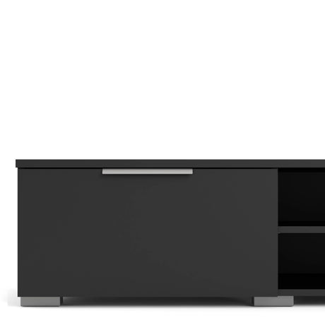 Match TV Unit with 2 Drawers and 2 Shelves in Black