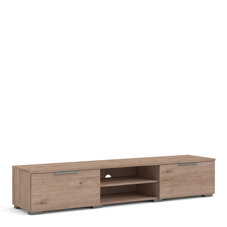 Match TV Unit with 2 Drawers and 2 Shelves in Oak