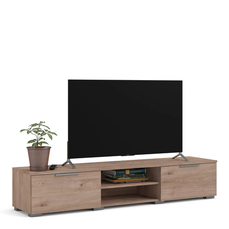 Match TV Unit with 2 Drawers and 2 Shelves in Oak