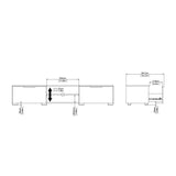 Match TV Unit with 2 Drawers in White Gloss
