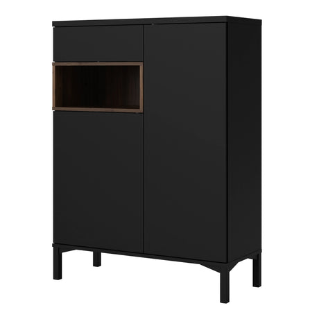 Roomers Sideboard 2 Door 1 Drawer in Walnut