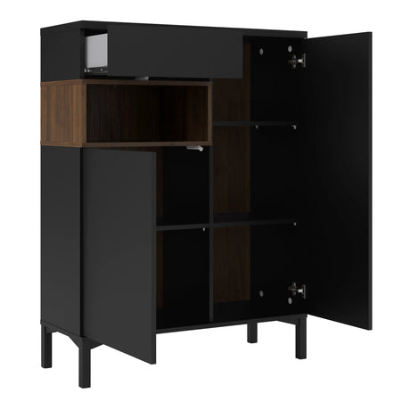 Roomers Sideboard 2 Door 1 Drawer in Walnut