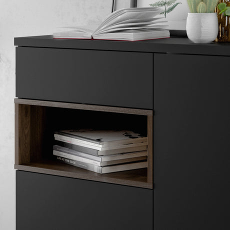 Roomers Sideboard 2 Door 1 Drawer in Walnut