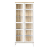 Roomers Display Cabinet Glazed 2 Doors in Oak