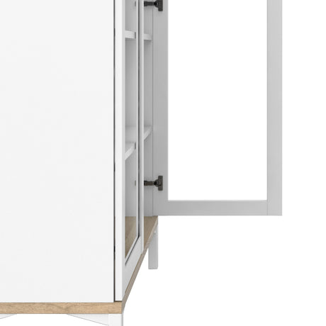 Roomers Display Cabinet Glazed 2 Doors in Oak