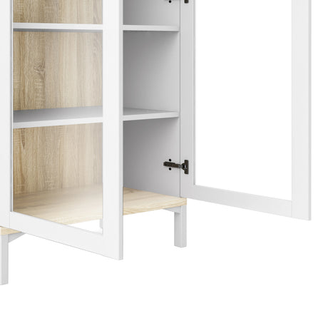 Roomers Display Cabinet Glazed 2 Doors in Oak