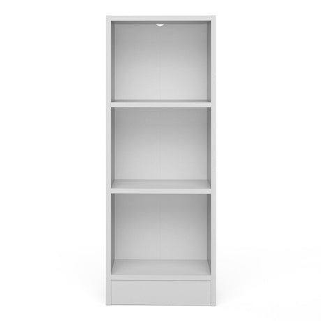 Basic Low Narrow Bookcase (2 Shelves) in White