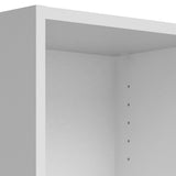 Basic Low Narrow Bookcase (2 Shelves) in White