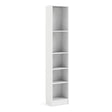 Basic Tall Narrow 4 Shelf Bookcase in White