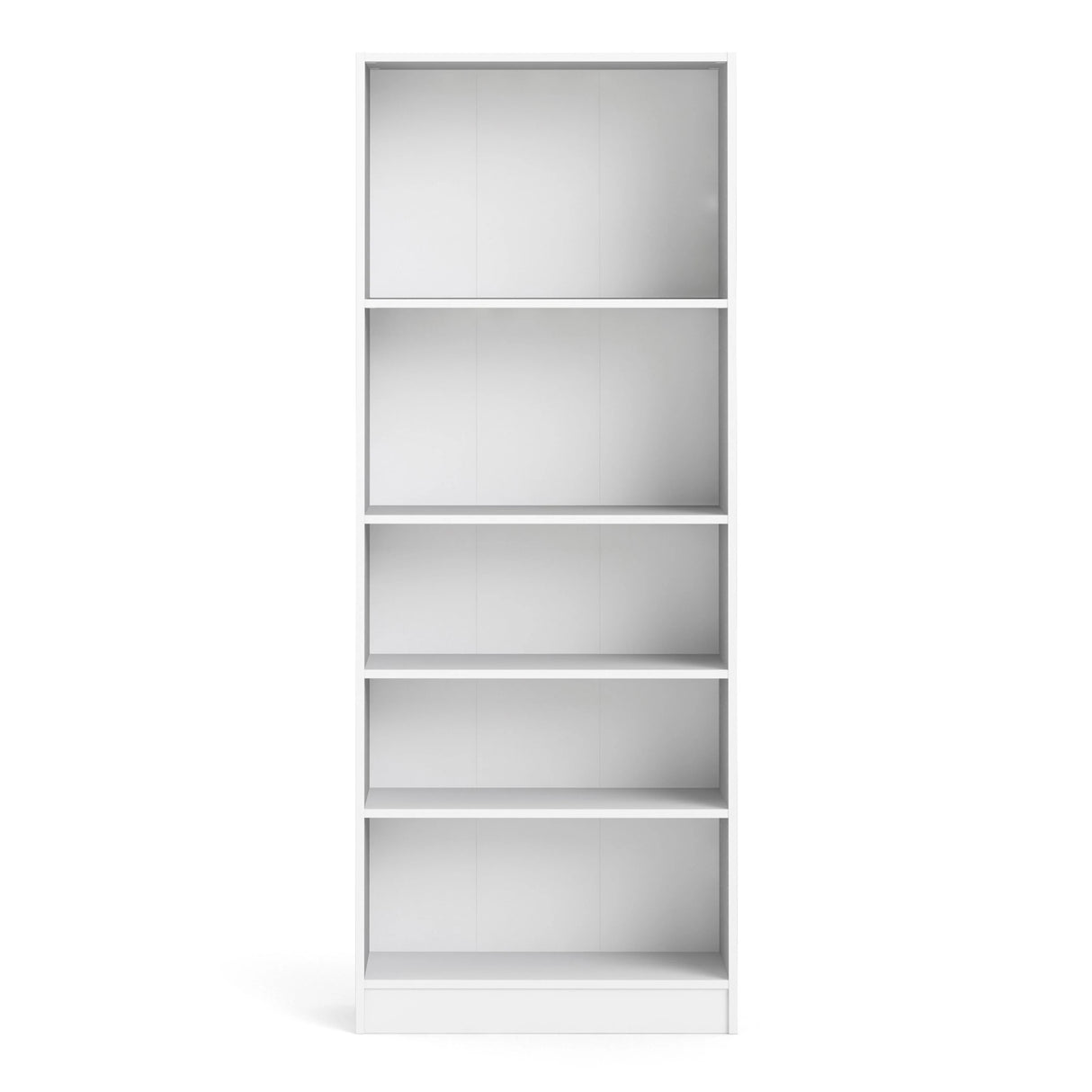Basic Tall Wide Bookcase 4 Shelves in White
