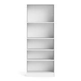 Basic Tall Wide Bookcase 4 Shelves in White