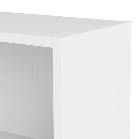 Basic Tall Wide Bookcase 4 Shelves in White