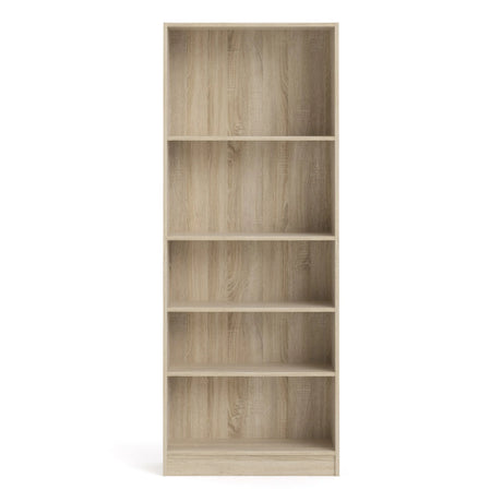 Basic Tall Wide 4 Shelf Bookcase in Oak