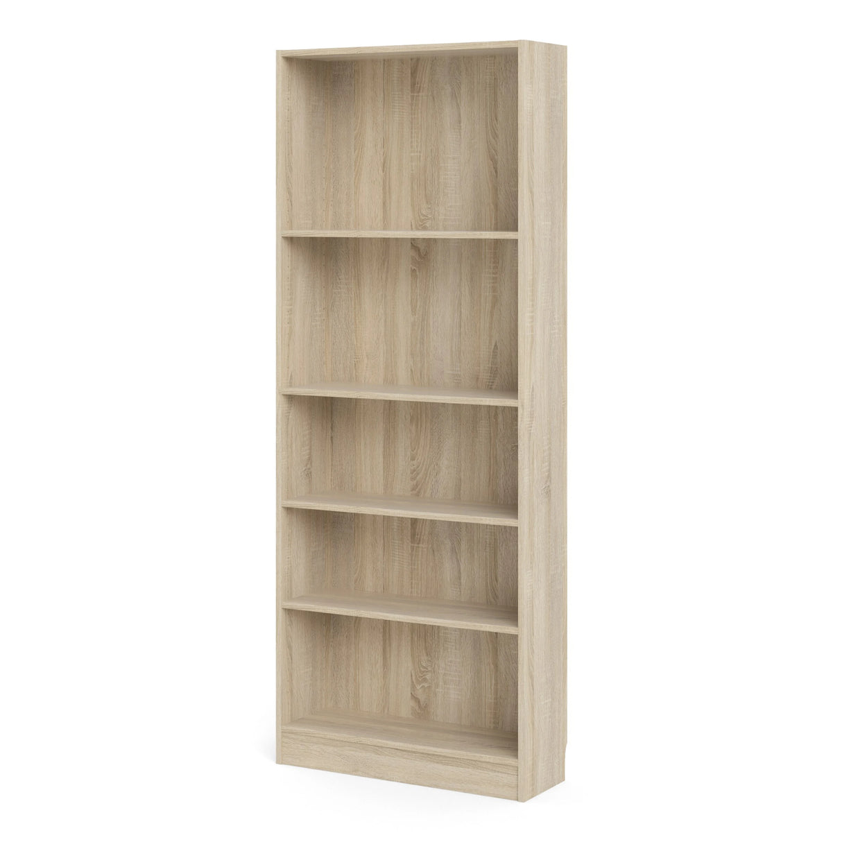 Basic Tall Wide 4 Shelf Bookcase in Oak