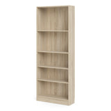 Basic Tall Wide 4 Shelf Bookcase in Oak