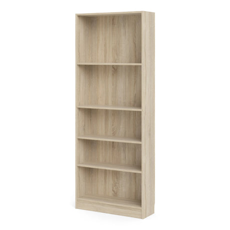 Basic Tall Wide 4 Shelf Bookcase in Oak