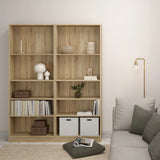 Basic Tall Wide 4 Shelf Bookcase in Oak