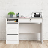 Function Plus Desk White 4 Handleless Drawers