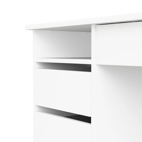 Function Plus Desk White 4 Handleless Drawers