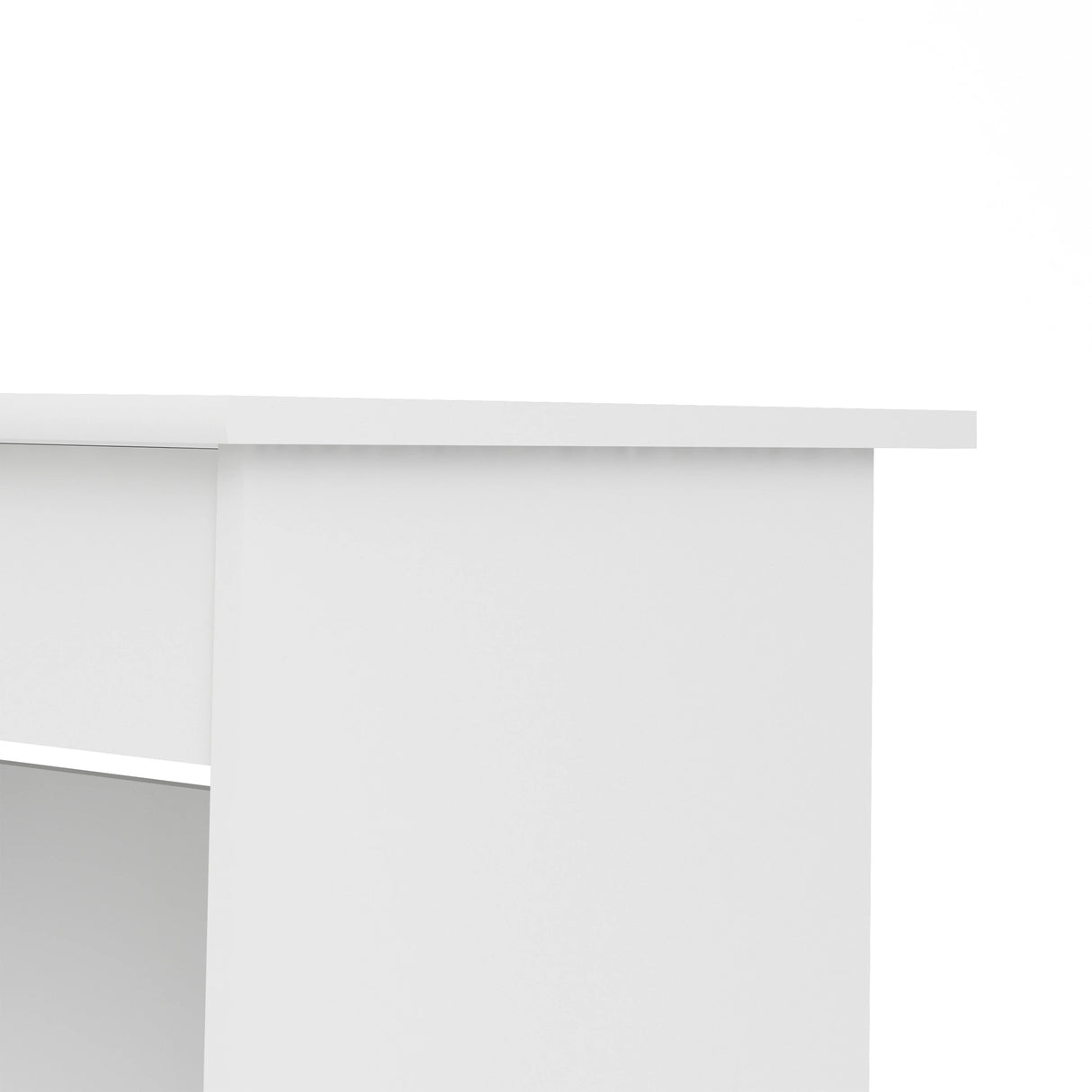 Function Plus Desk White 4 Handleless Drawers