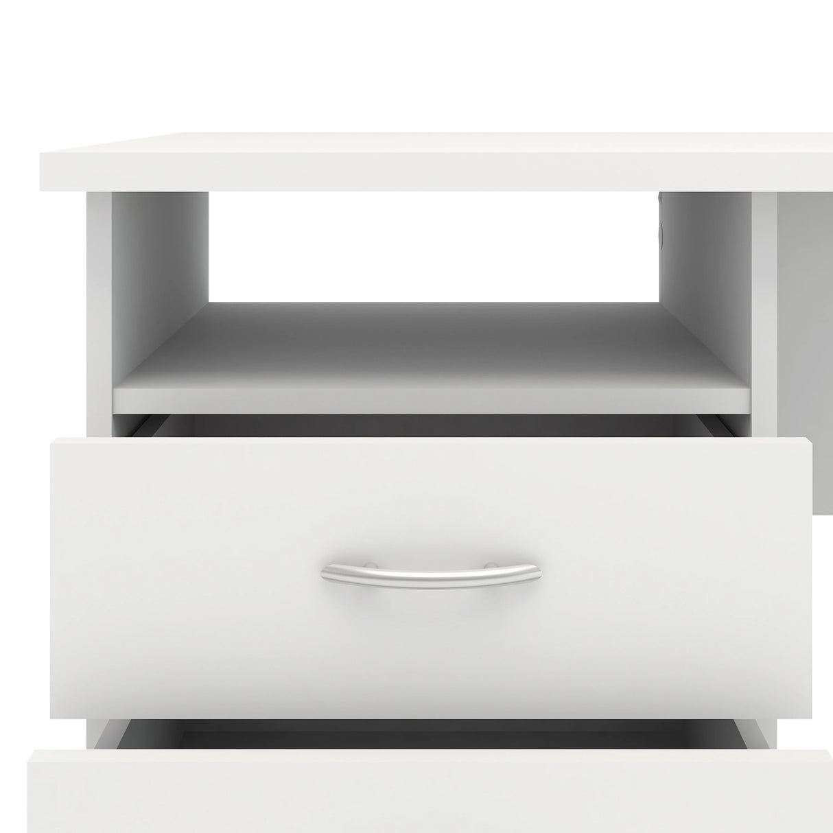 Function Plus Desk with 3 Drawers in White