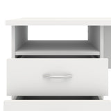 Function Plus Desk with 3 Drawers in White