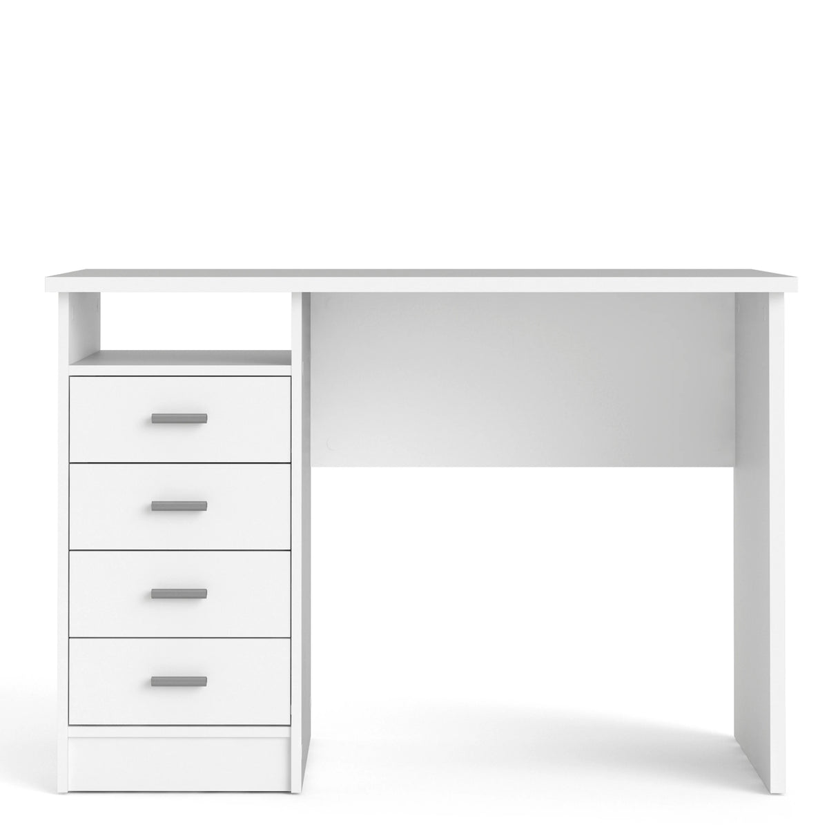 Function Plus Desk White 4 Drawers