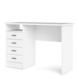 Function Plus Desk White 4 Drawers