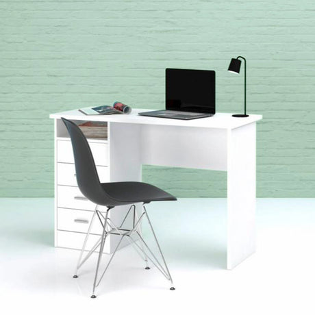 Function Plus Desk White 4 Drawers