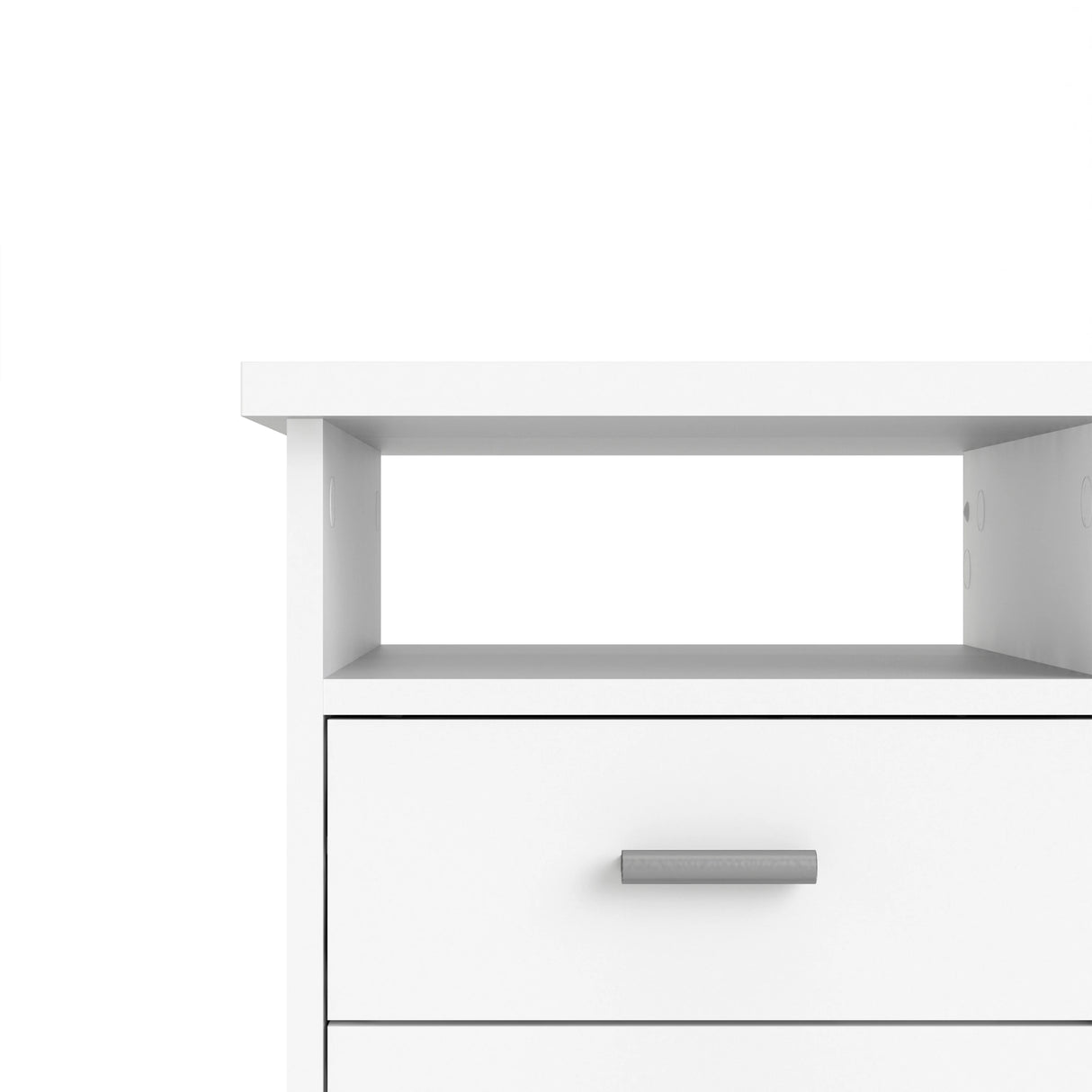 Function Plus Desk White 4 Drawers